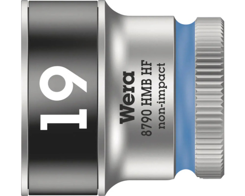 Cap cheie tubulară Wera 8790 C HMB HF Hex-Plus 19mm, din oțel crom-vanadiu Dulie Wera 8790 HMB HF, 19 mm, pentru utilizare cu chei de impact