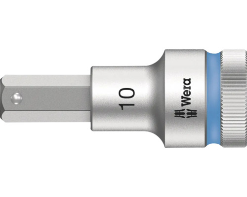 Cap cheie tubulară Wera 8740 C HF Hex-Plus 10x60mm, din oțel crom-vanadiu Cheie tubulară hexagonală Wera, dimensiunea 10