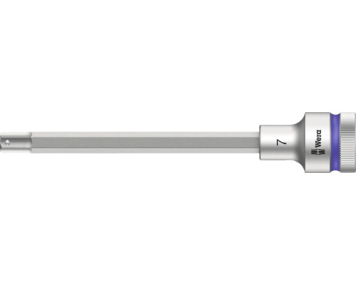 Cap cheie tubulară Wera 8740 C HF Hex-Plus 7x140mm, din oțel crom-vanadiu Cheie tubulară hexagonală Wera, mărimea 7