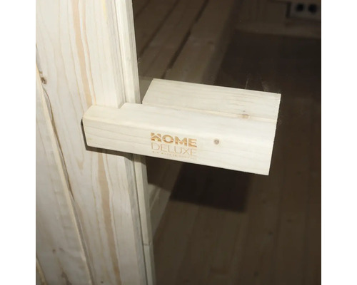 Mâner de ușă din lemn cu logo Home Deluxe