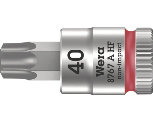 Cap cheie tubulară Wera 8767 A HF Torx 40x28mm, din oțel crom-vanadiu Cheie tubulară hexagonală interioară Wera 8767 A HF, dimensiune 40, model non-impact