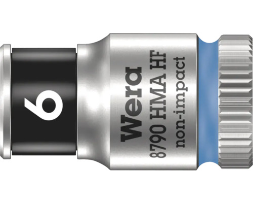 Cap cheie tubulară Wera HMA 8790 6mm Inserție cheie tubulară Wera 8790 HMA HF, 9 milimetri, nu este potrivită pentru șurubelnițe cu impact
