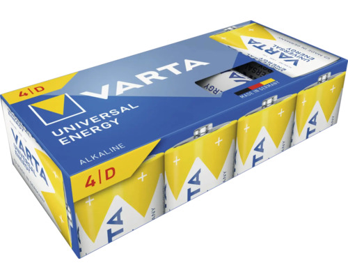 Baterii alcaline Varta Universal Energy D, pachet de 4 bucăți