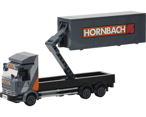 Camion HORNBACH din cărămizi cu container