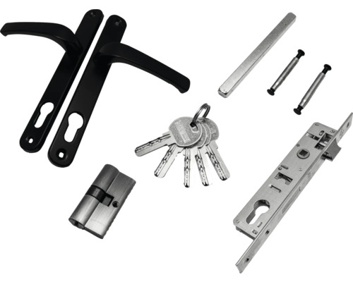 Set feronerie ușă cu mânere, broască și chei