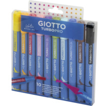 Pachet de zece carioci cu vârf dublu Giotto Turbo Pro