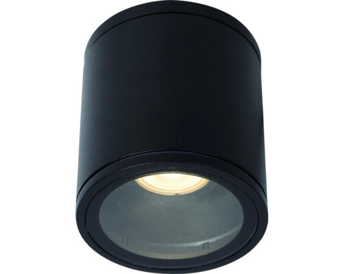 Spot aplicat Shellon GU10 max. 1x50W, pentru exterior IP65, negru Plafonieră neagră cu capac de sticlă