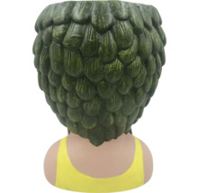 Ghiveci de flori în formă de fată din spate cu păr solzos