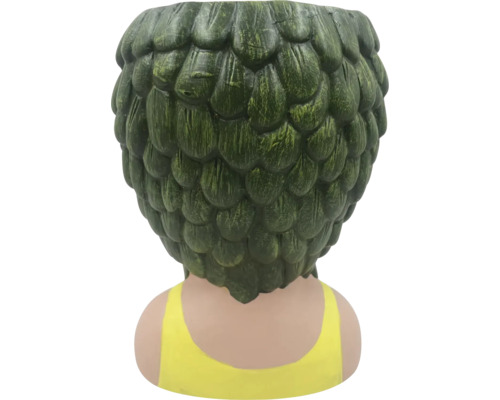 Ghiveci de flori în formă de fată din spate cu păr solzos