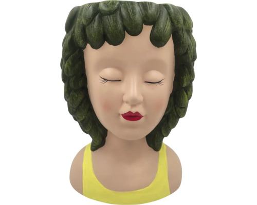 Ghiveci de flori în formă de cap de fată