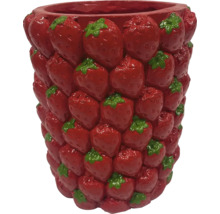 Ghiveci de flori cu design de căpșuni