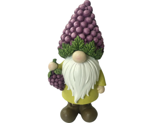 Gnom de grădină cu căciulă de struguri și barbă