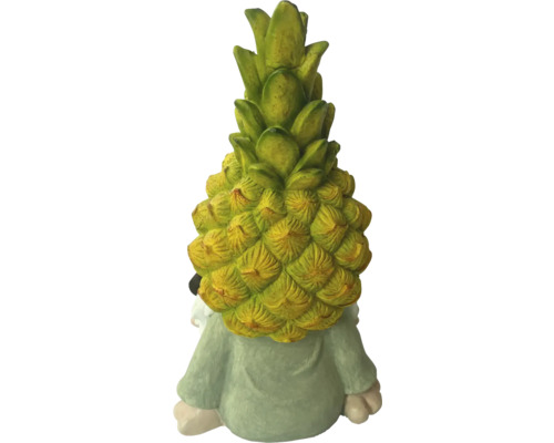 Figurină decorativă pitic de grădină cu pălărie de ananas