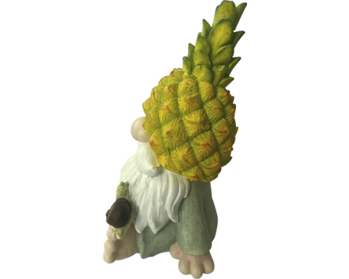 Gnom de grădină cu pălărie de ananas