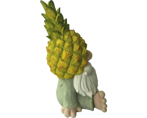 Gnom de grădină cu pălărie de ananas