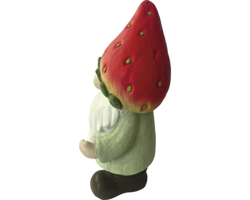 Gnom de grădină cu pălărie de căpșuni