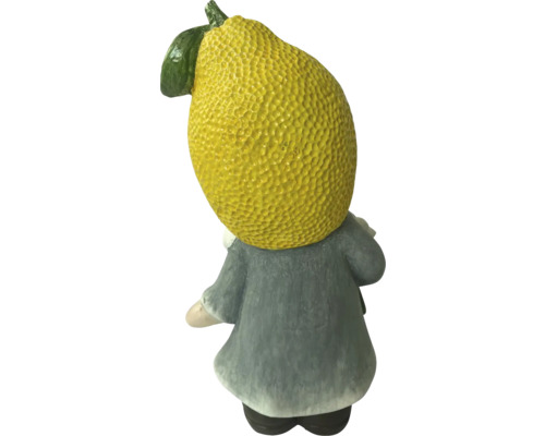Figurină decorativă pitic de grădină cu cap de lămâie