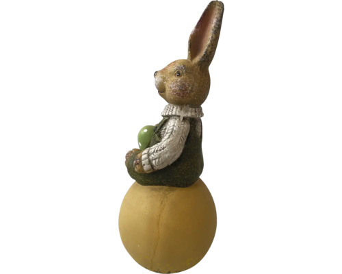 Decoratiune iepure de Paste asezat pe o sfera
