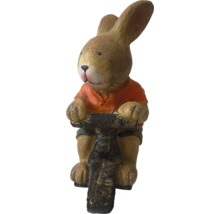 Figurină decorativă iepure pe o motocicletă