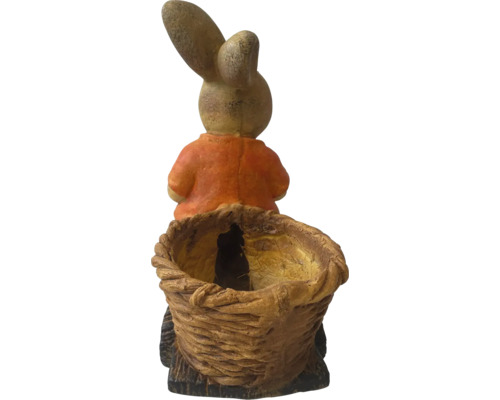 Figurină decorativă iepure cu coș pentru interior