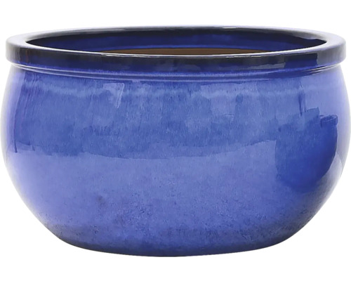 Ghiveci ceramic albastru pentru interior