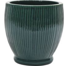 Ghiveci de flori canelat din ceramică