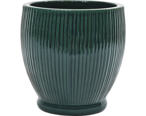 Ghiveci de flori canelat din ceramică