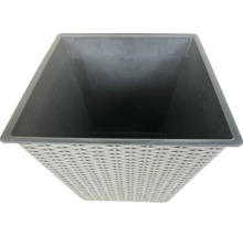 Jardiniere gri cu model împletit