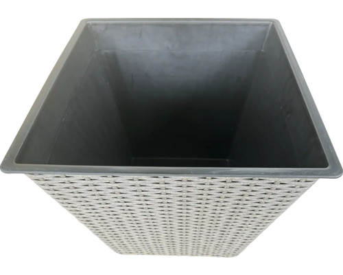 Jardiniere gri cu model împletit