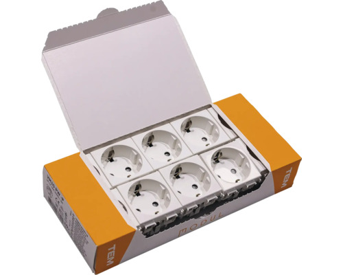 Pachet de șase prize TEM în ambalaj deschis