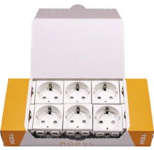 Ștecăr Schuko TEM Modul multiplu, de șase bucăți, în ambalaj