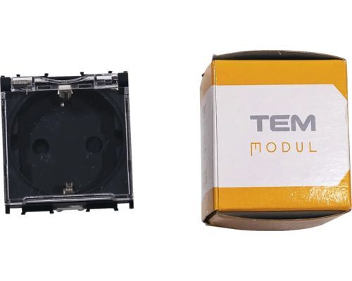 Inserție priză modul TEM cu ambalajul produsului