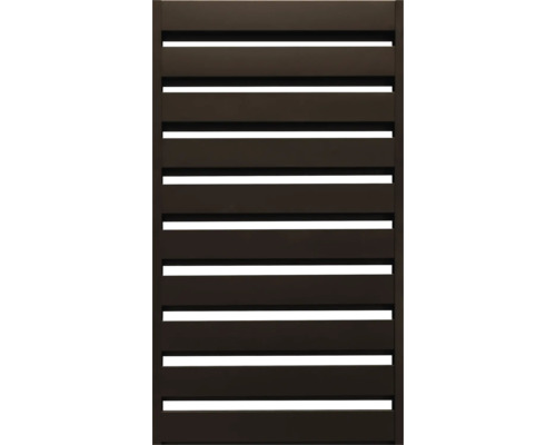 Panou gard lamelă dreaptă 125x180 cm maro Element de protecție a intimității cu lamele orizontale