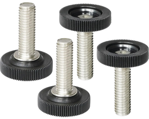 Picioare de reglare din metal cu bază de plastic striată