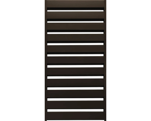 Panou gard lamelă dreaptă 150x180 cm maro Gard de grădină din lamele orizontale