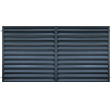 Gard cu lamele din metal, două elemente