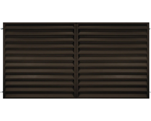 Poartă dublă auto jaluzea 350x180 cm maro Obloane exterioare maro pentru montaj