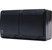 Priza dublă pentru exterior cu protecție IP44