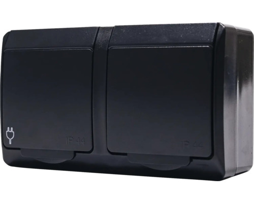 Priza dublă pentru exterior cu protecție IP44