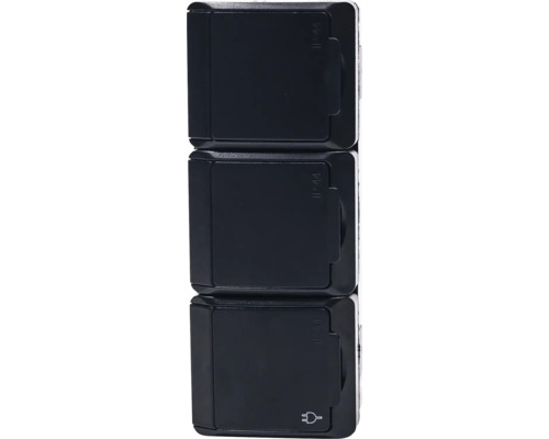 Priza triplă de exterior cu grad de protecție IP44