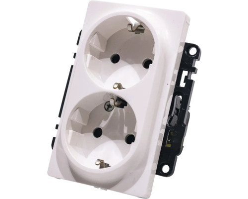Priza dublă pentru montaj pe perete