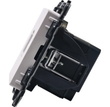 Vizualizare detaliată a unui comutator cu gheare de fixare.