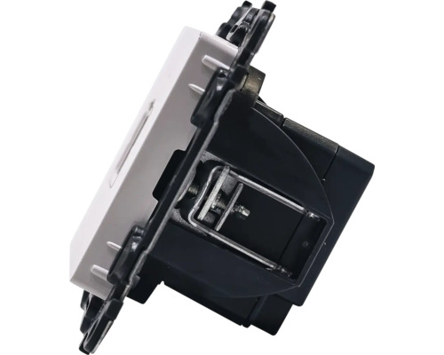 Vizualizare detaliată a unui comutator cu gheare de fixare.