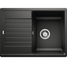 Chiuvetă de bucătărie neagră cu uscător