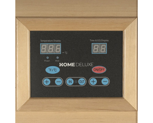 Unitate de control HOME DELUXE pentru saună cu afișaj de temperatură și timp