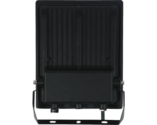 Reflector LED negru cu aripioare de răcire și suport de montare