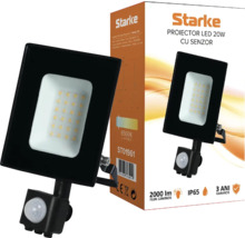 Reflector LED Starke 20 W cu senzor și ambalajul produsului