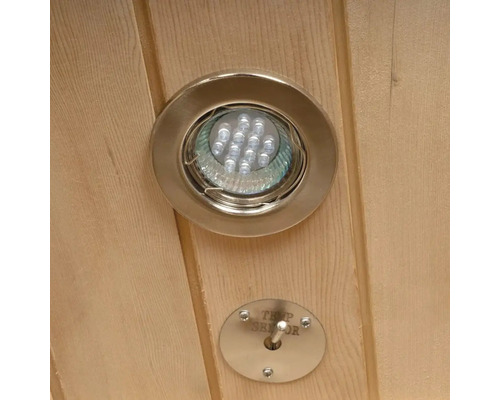 Lumină LED și senzor de temperatură într-o saună