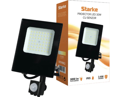 Proiector LED cu senzor de mișcare și ambalajul produsului