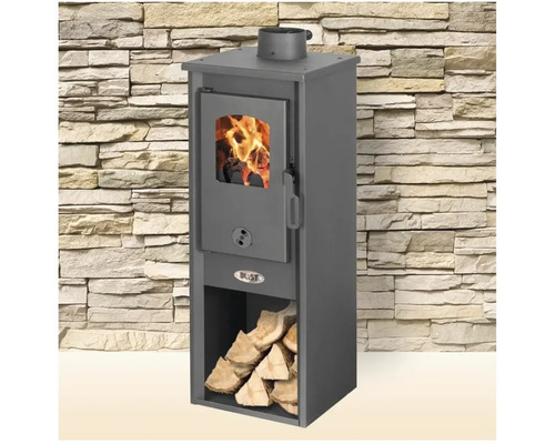 Șemineu cu compartiment pentru lemne și lemn de foc